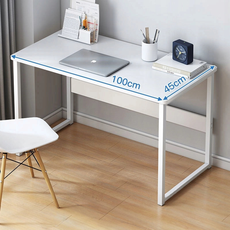 Scrivania da computer in stile loft bianca per ragazzi con ripiano, moderna, 100 cm