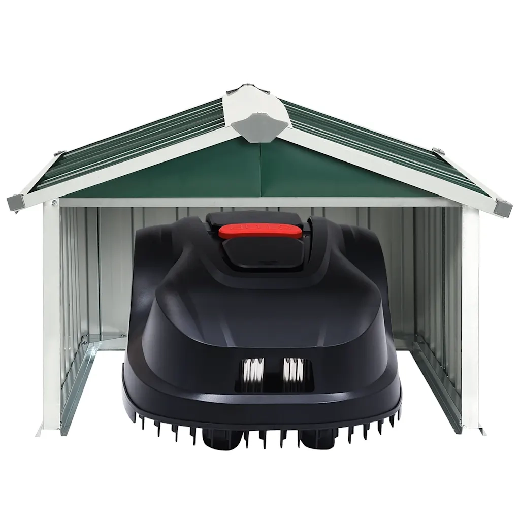Capanno per Robot Tosaerba 92x97x63 cm Acciaio Zincato Verde 150907