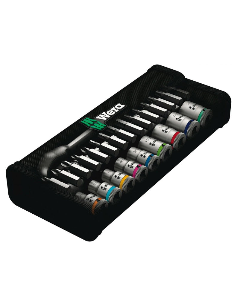 Set di bussole e inserti per avvitare 1/4" WERA 8100 SA 11 Zyklop Metal Imp 1/4" (28 pezzi)