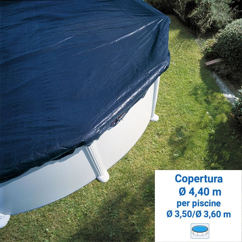 Copertura invernale in polietilene 180 gr/m² per piscine fuori terra circolari - Copertura Invernale In Polietilene 180 Gr/m² Per Piscine Fuori Terra Circolari  Copertura Invernale  5,40 M In Polietilene 180 Gr/m² Per Piscine Fuo Dimensione piscina: Ø 3.50/3.60 m
