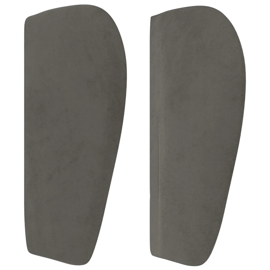 Testiera ad Orecchio Grigio Scuro 83x23x78/88 cm in Velluto 3116895