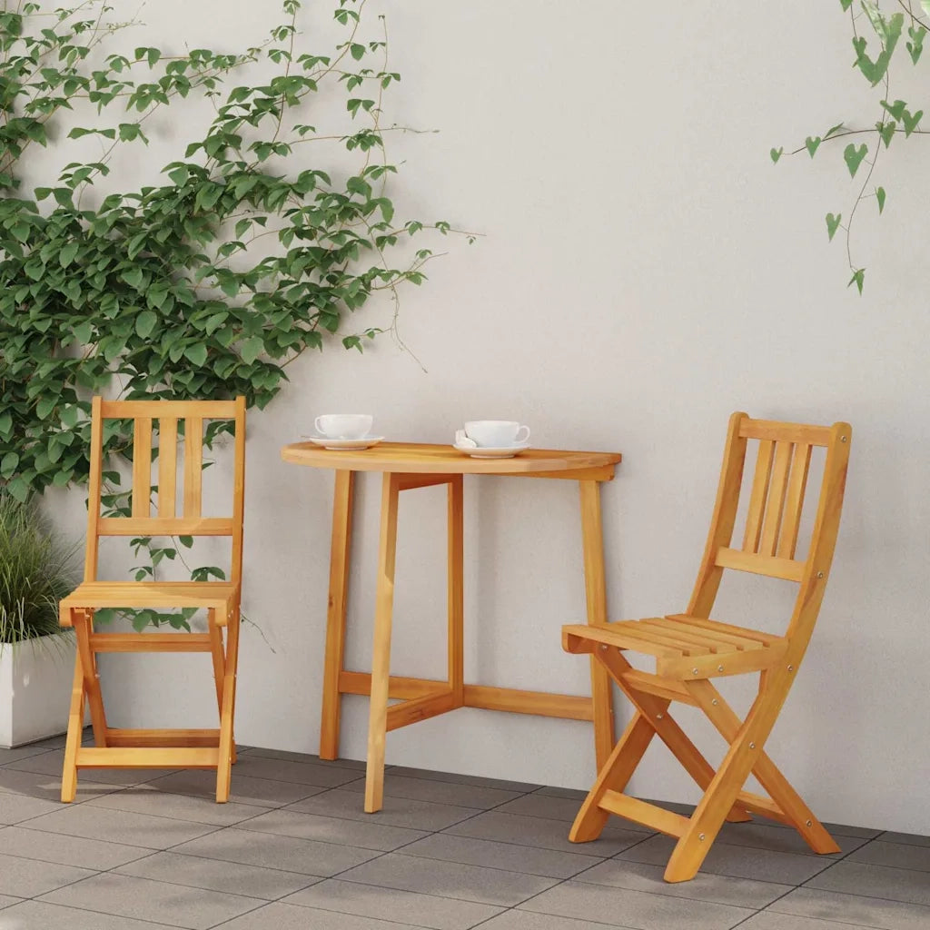 Sedie Bistro da Giardino 2 pcs Legno di Acacia Massello 4105495