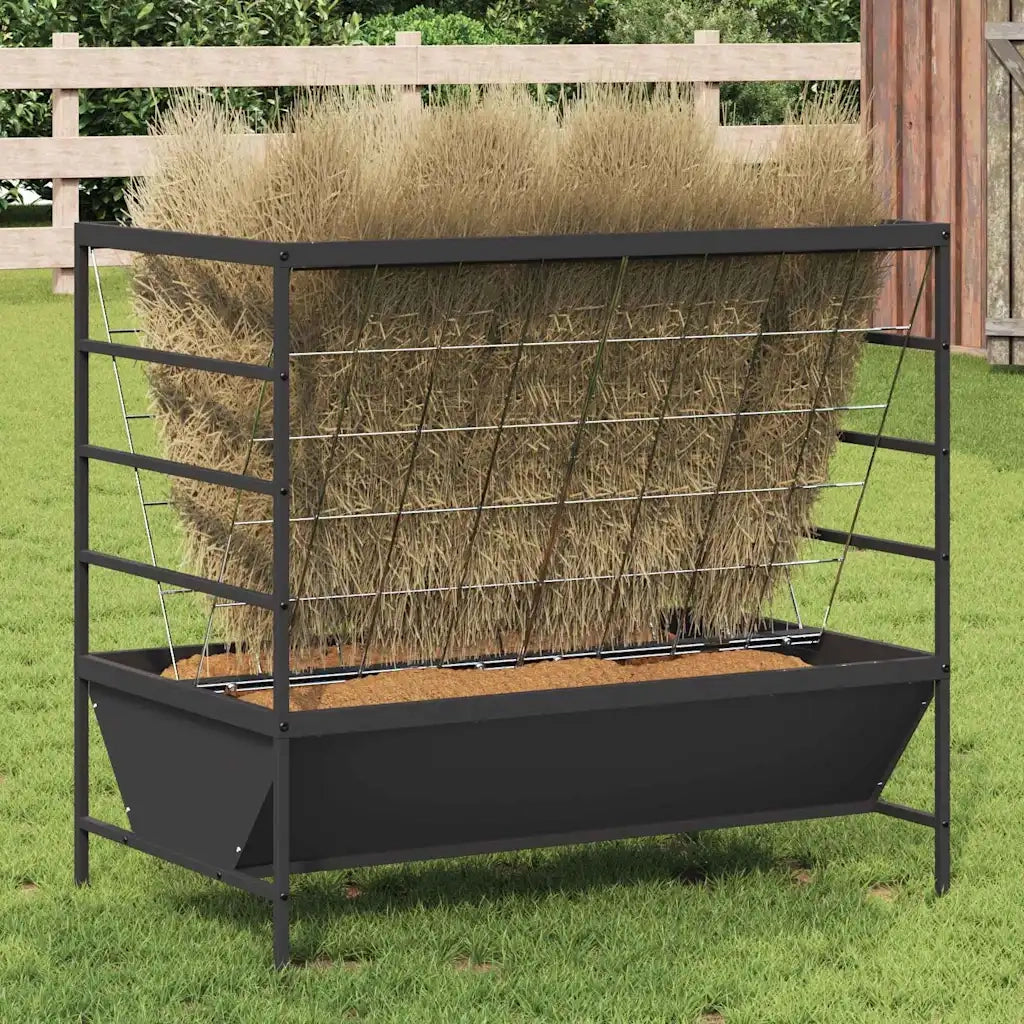 Mangiatore per Bestiame Nero 100 x 60 x 90 cm 874657