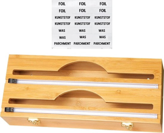 Dispensatore di Foglio - Organizza e conserva facilmente la carta stagnola, la pellicola per conservazione e altro ancora con questo dispensatore elegante e pratico per la cucina.