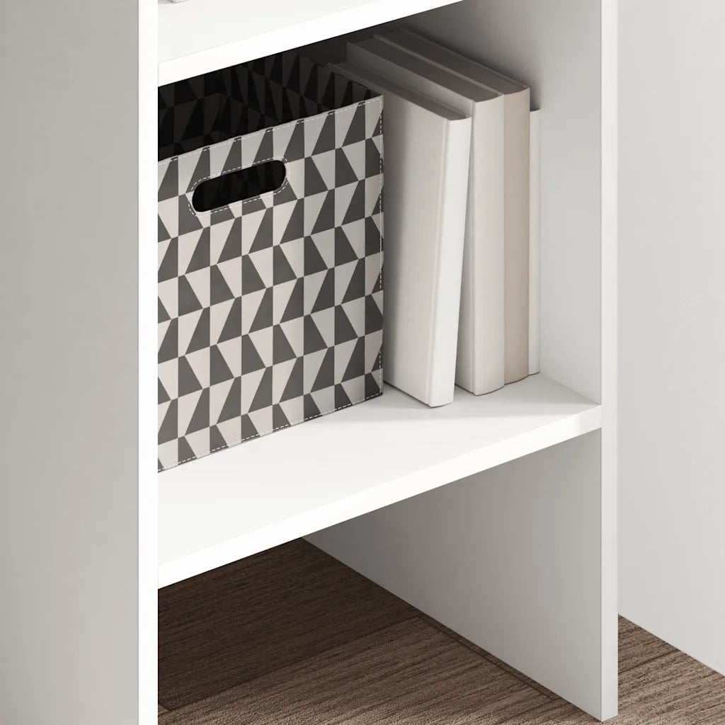 Libreria Bianca 40x35x180 cm in Legno Multistrato 803398