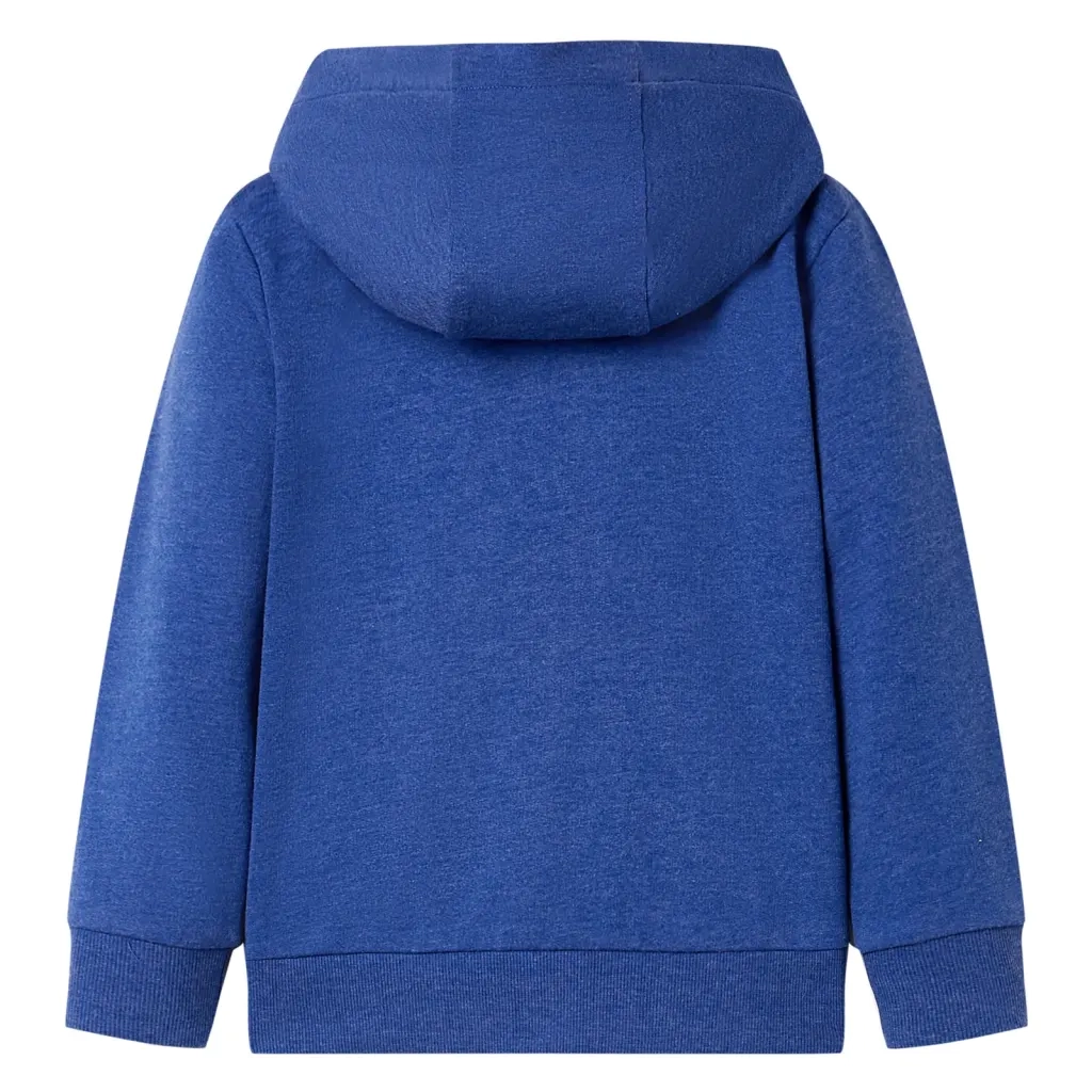 Felpa con Cappuccio e Cerniera per Bambini Blu Scuro M¨¦lange 92