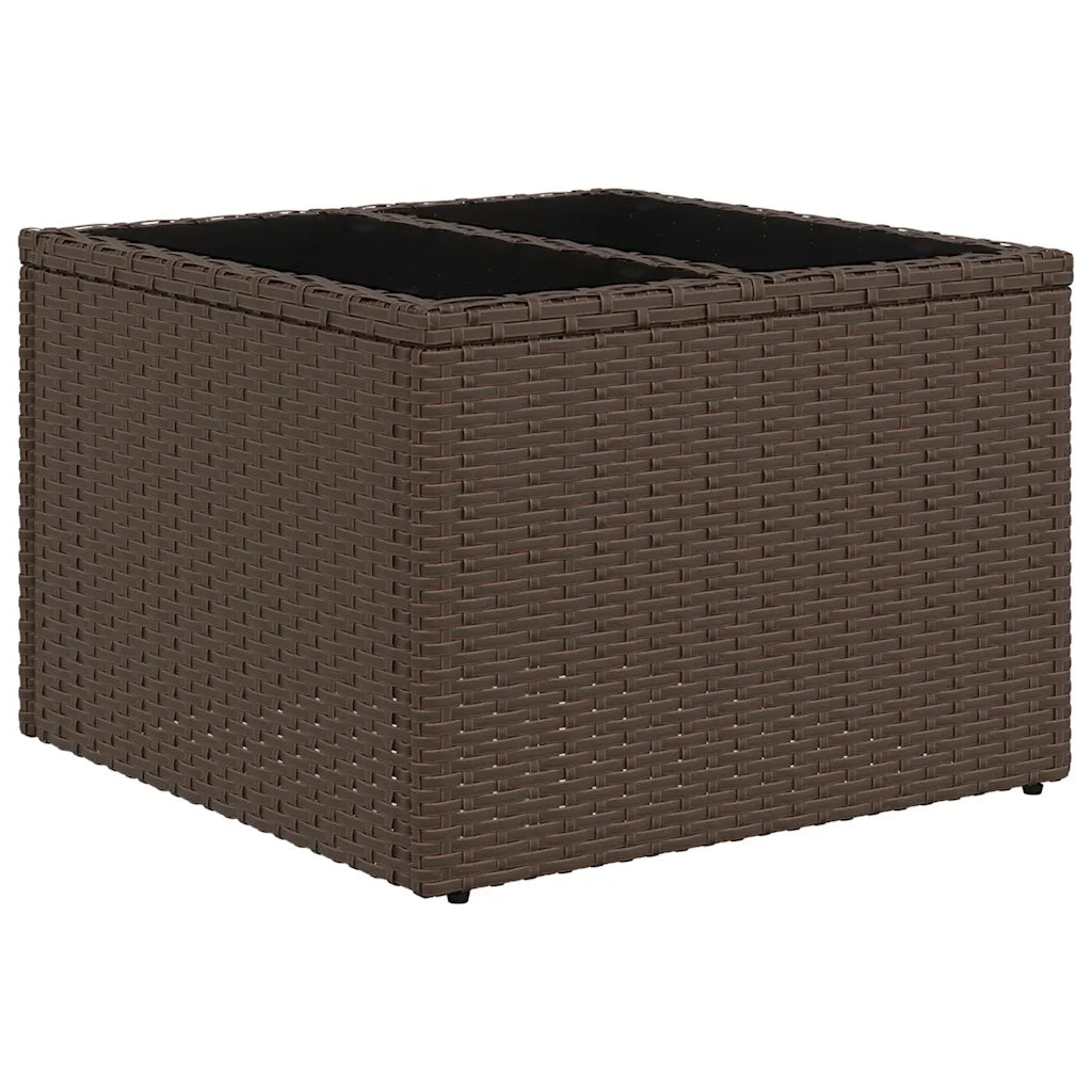 Set Divani da Giardino 7 pz con Cuscini Marrone in Polyrattan 3222873