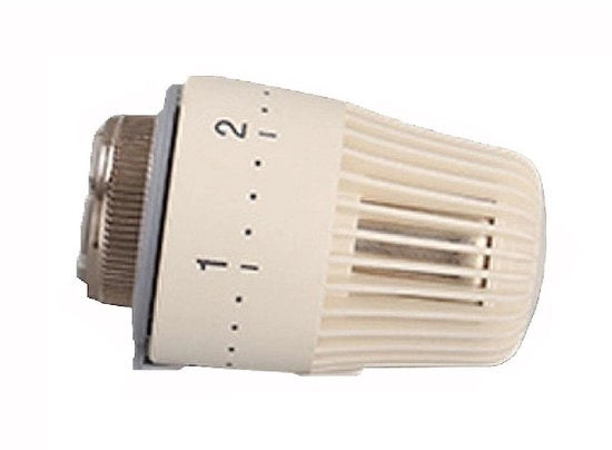 Termostatica per radiatore - M30 x 1,5 - Materiale di alta qualità - Bianco crema - Regolatore a sfera - Adatto per valvole di radiatore da 15mm - 2677...