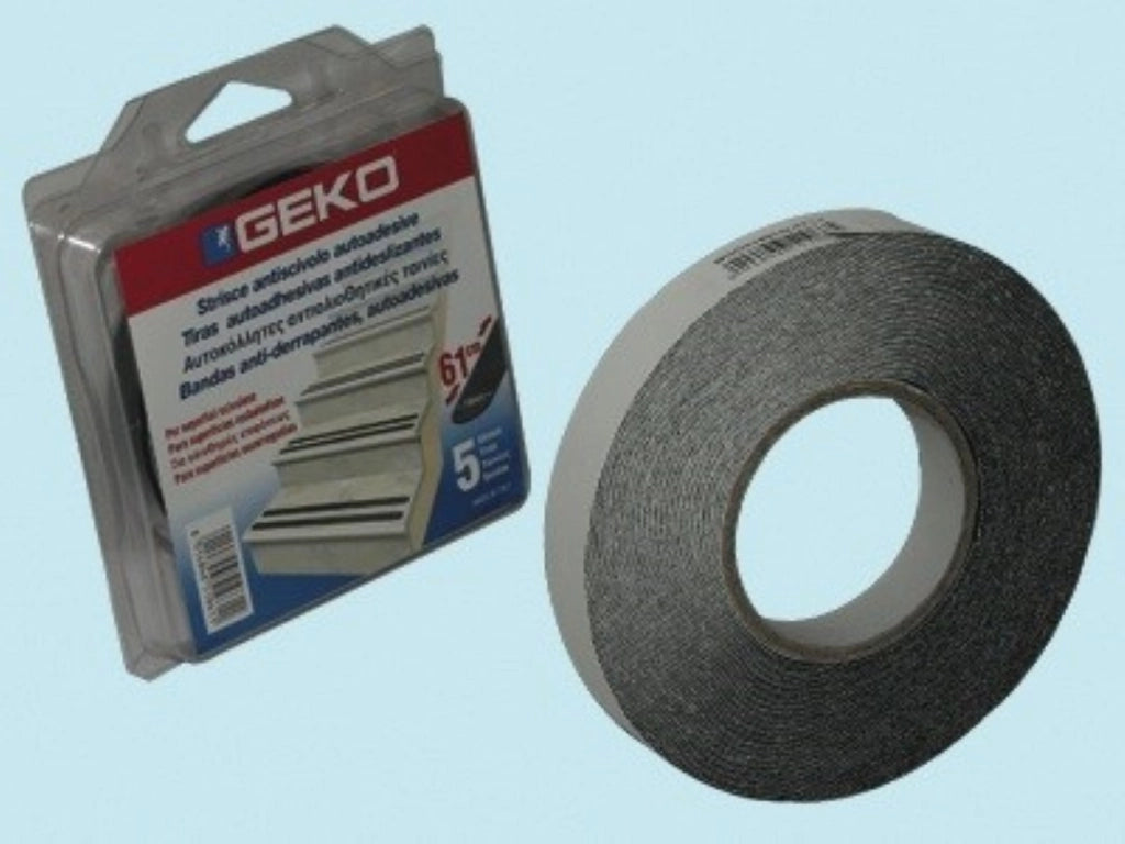 Geko Nastro Antiscivolo Adesivo Nero Pezzi 5 Mm 19X610 - Fraschetti