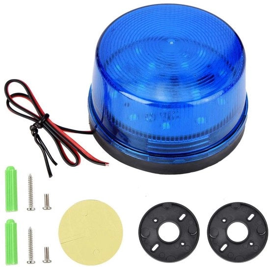 LED Stroboscopico di Emergenza - Segnalazione di Preavviso - Blu - 12V/24V - Adatto per veicoli - Tbest98y0a26ecx