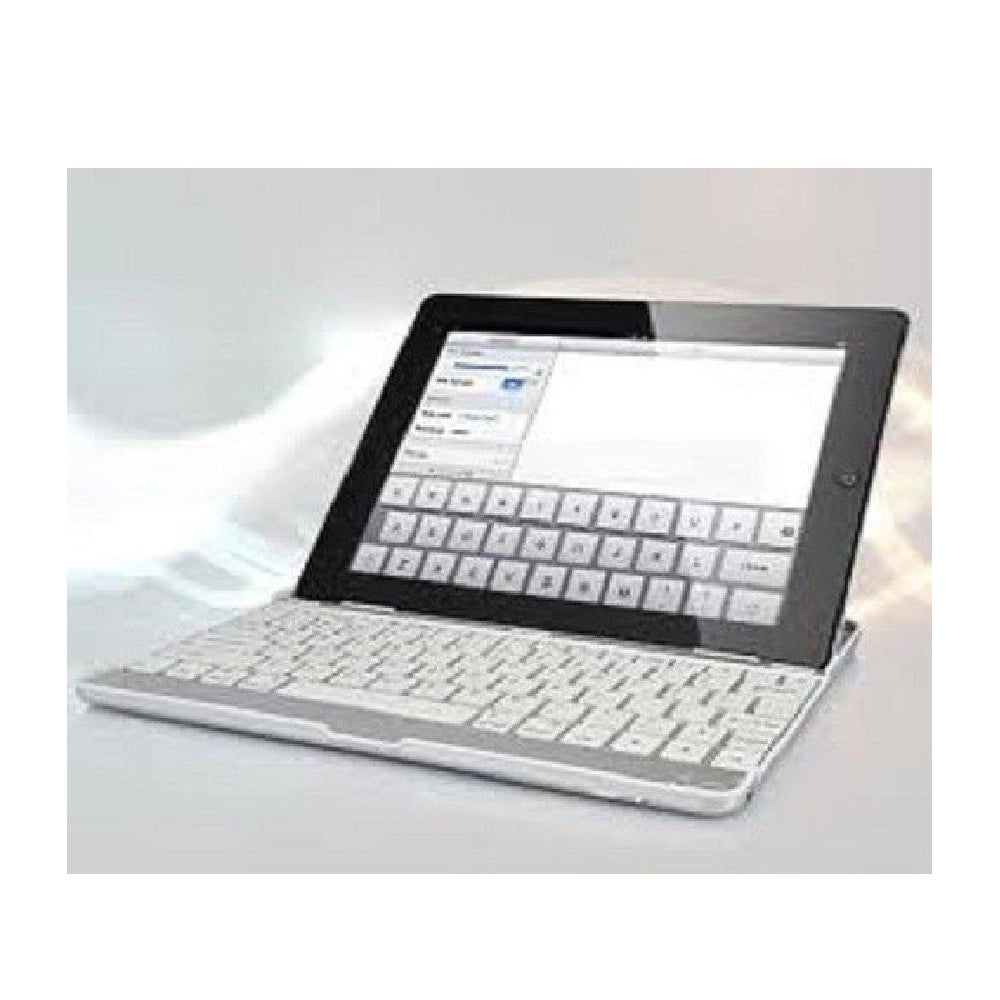 Trade Shop - Tastiera Qwerty Bluetooth Per Ipad 2 E 3 Supporto Case Cover In Alluminio Tablet -