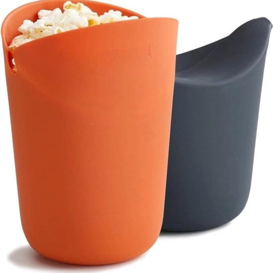 Impastatrice per Popcorn 2-Elementi Set Arancione-Grigio - 45018 ciotola per Popcorn