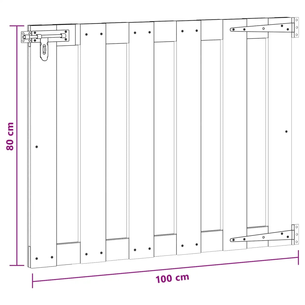 Cancello da giardino 100 x 80 cm WPC e Alluminio Nero 42039042