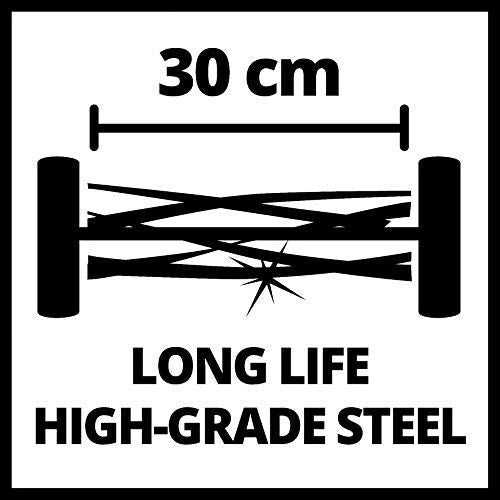 Einhell GC-HM 300 Tosaerba Manuale a Spinta 30 cm 5 Lame Superficie 150 m² Cestello 16 L colore Nero Rosso