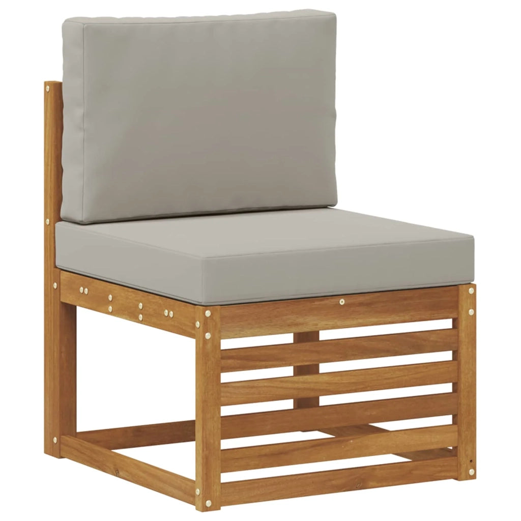 Set divano sezionale con cuscino 7 pcs Grigio Naturale e Chiaro 3375166