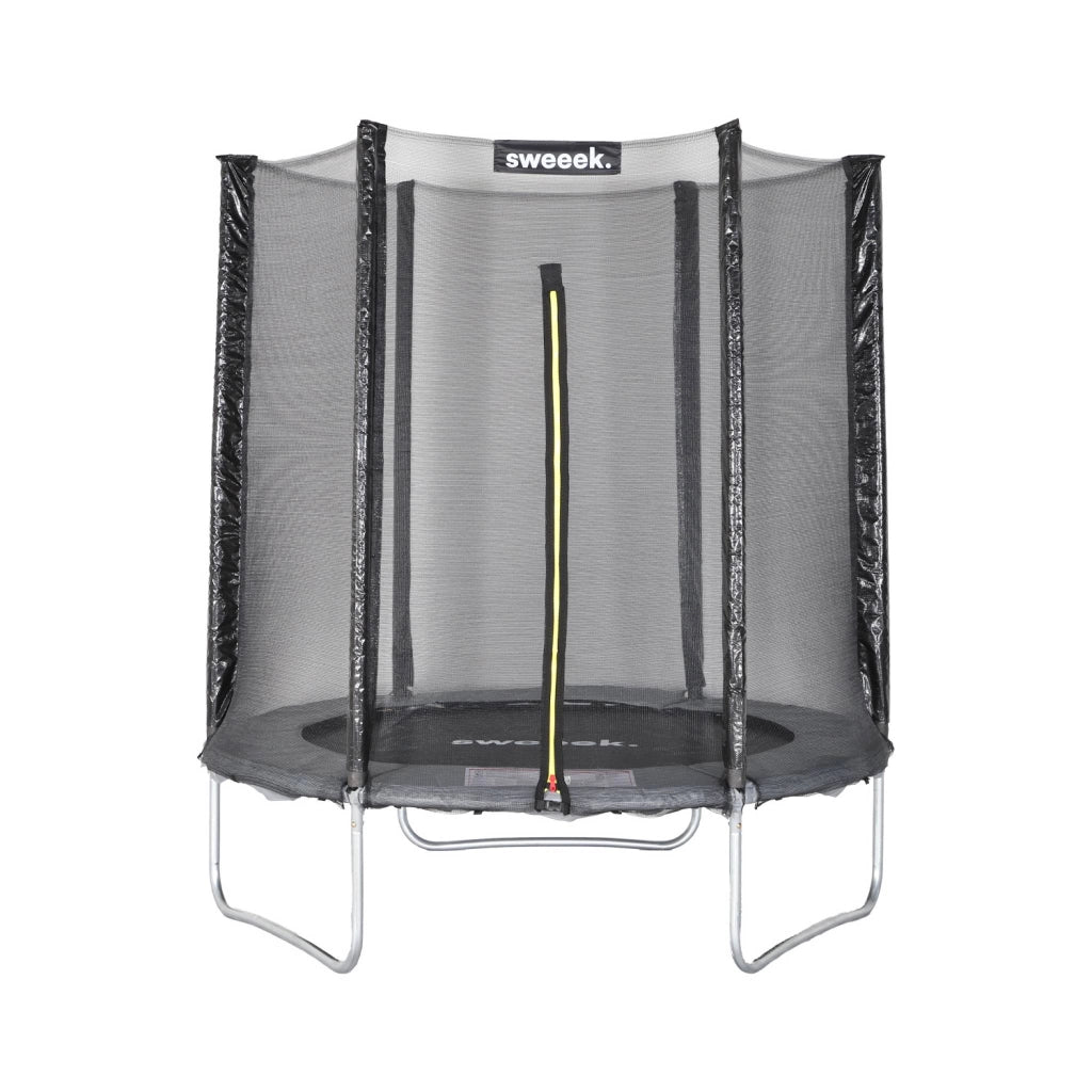 Trampolino 180cm con rete di protezione, grigio