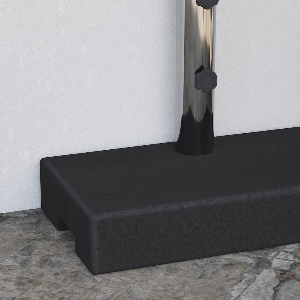 Base per Parasole in Granito Rettangolare 25 kg Nera 45067