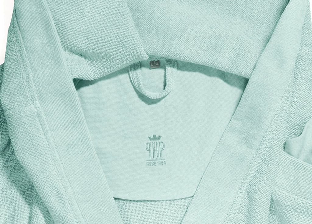 Accappatoio Con Cappuccio E Tasche In Spugna Mod. Joy Tinta Unita Menta - S-M - Menta