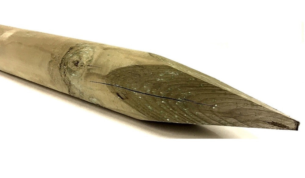 10PZ. PALO PALI IN LEGNO DI PINO IMPREGNATI CON PUNTA CM.10X250