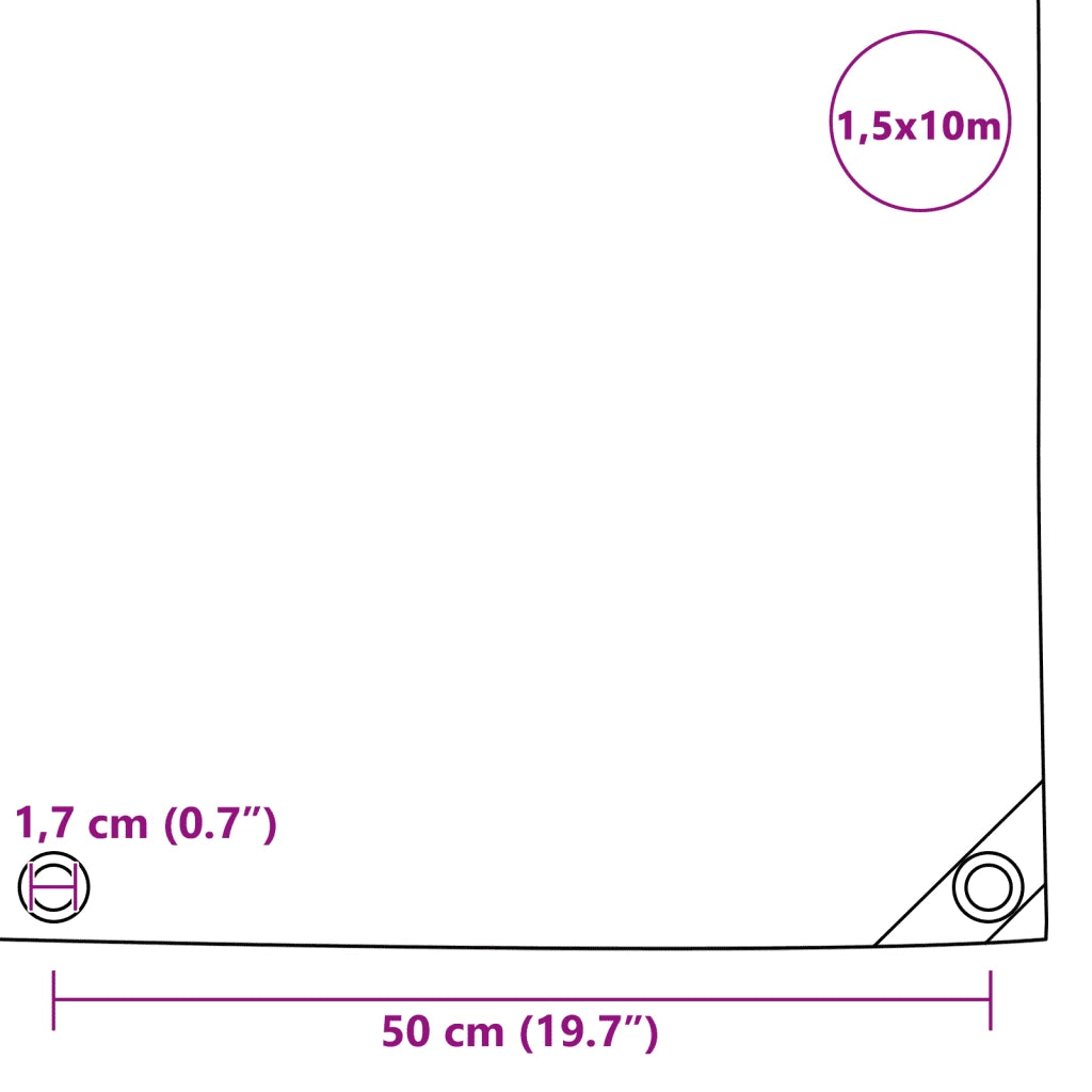 Telone 650 g/m2 1,5x10 m Grigio