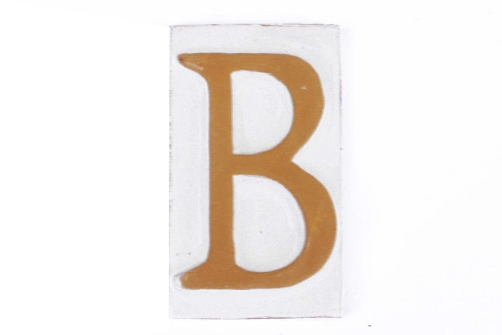 Lettera Numero Civico In Terracotta B Cm 5 Altezza 8 Set 5 Pezzi - Masidef