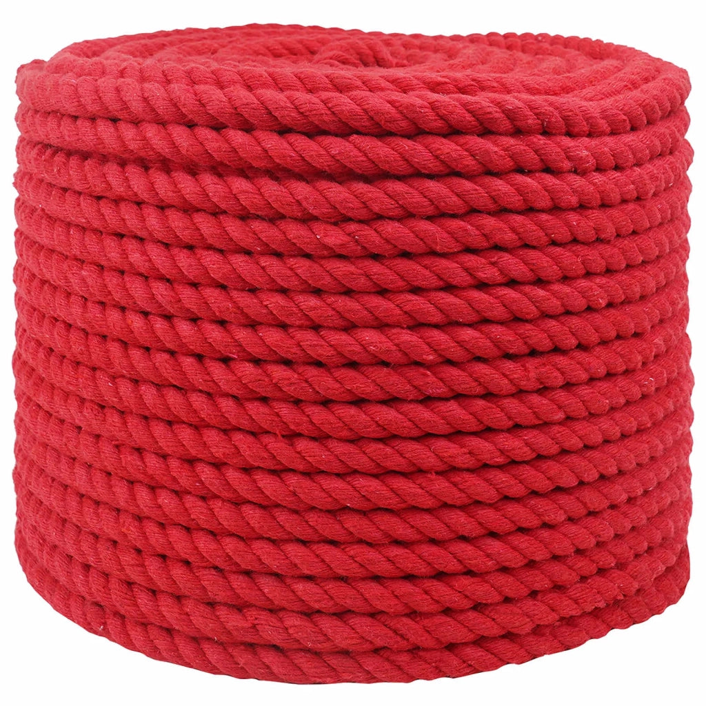 Corda di Cotone 12 mm 25 m Rosso 100% Cotone 42011911