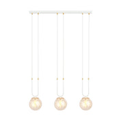 Emibig Glam 3 Lampadario 3xE14 bianco oro miele vetro