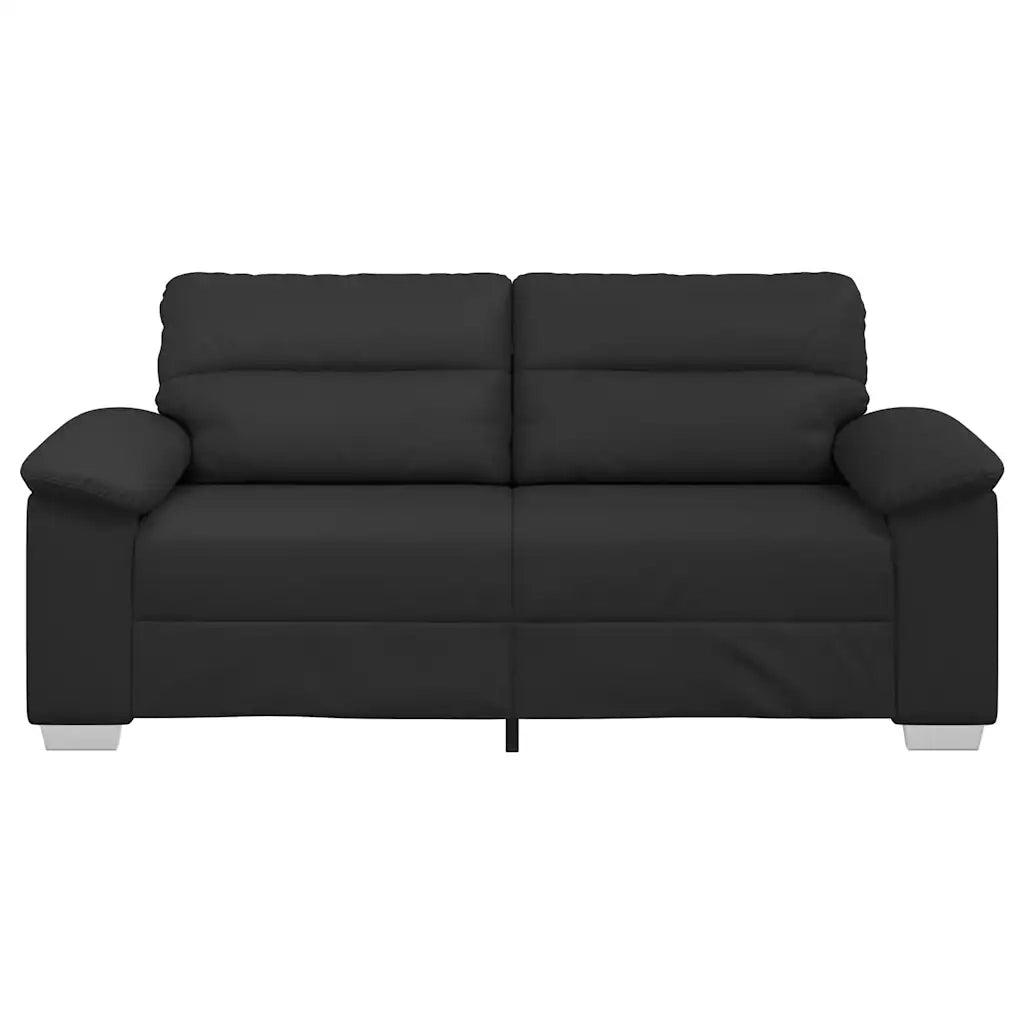 Divano a 2 posti nero 180x81x84 cm in similpelle 4105343