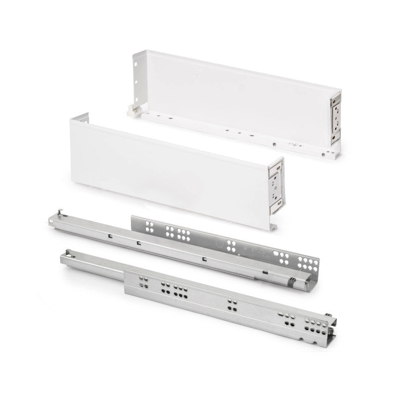 Cassetto esterno Simplex 25 kg, altezza 122 mm, profondità 490 mm, Acciaio, Grigio antracite