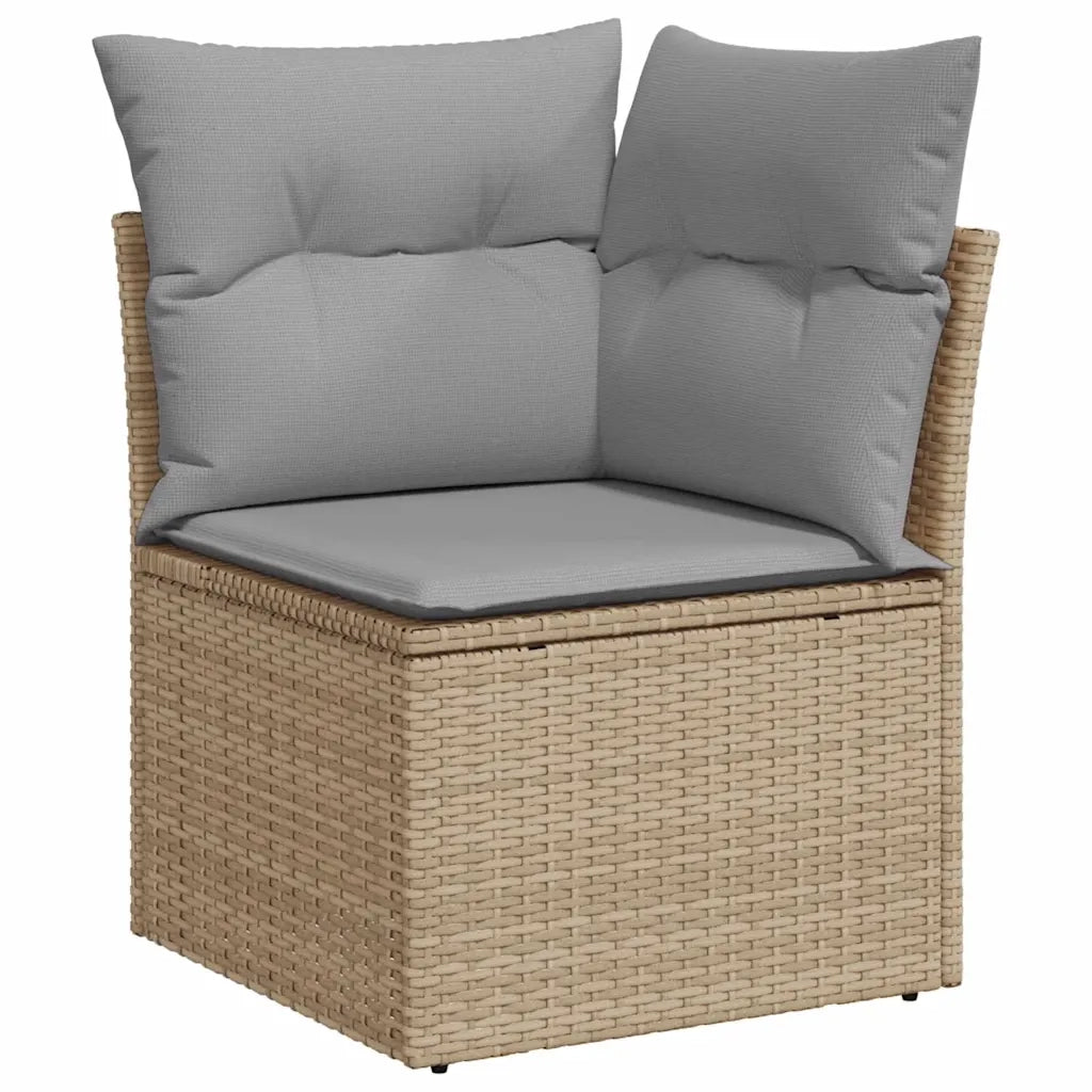 Set Divano da Giardino con cuscino 12 pcs Beige e Grigio Chiaro 3363857