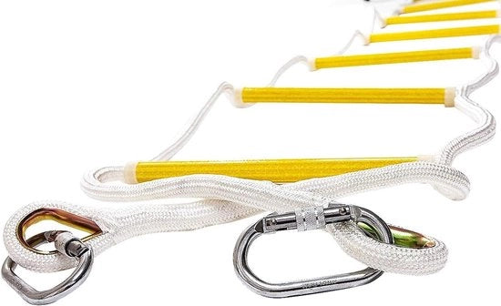 Scaffolding 2,5 m - Resistente al fuoco - Scala di sicurezza - Rinnovabile - Capacità di carico fino a 900 kg - Striscia riflettente - Scala di emergenza