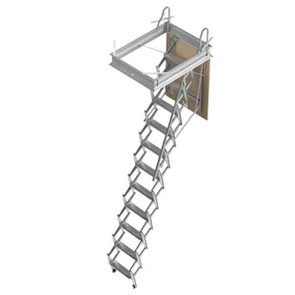 SCALA RETRATTILE A PANTOGRAFO 70x90 cm -11 Gradini - H 300 cm - CARDINALE