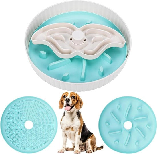Anti-schrokbak per cani - Slow feeder - Giocattolo interattivo per cani - Ciotola per cani e puzzle per cani - Adatto per cani di piccola e grande taglia.