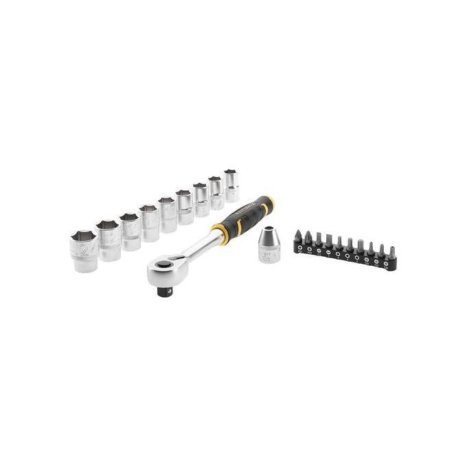 Stanley FMMT82681-0 FATMAX Set chiavi a bussola e inserti 1-2'' 21 pezzi con cricchetto 120 denti colore Nero