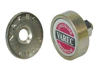 CRICCHETTI MAGNETICI A PASTICCA CON VITE- - ø mm.22x6,5h. attrazione Kg.3 (RPV22) - 12 pezzi VAREC