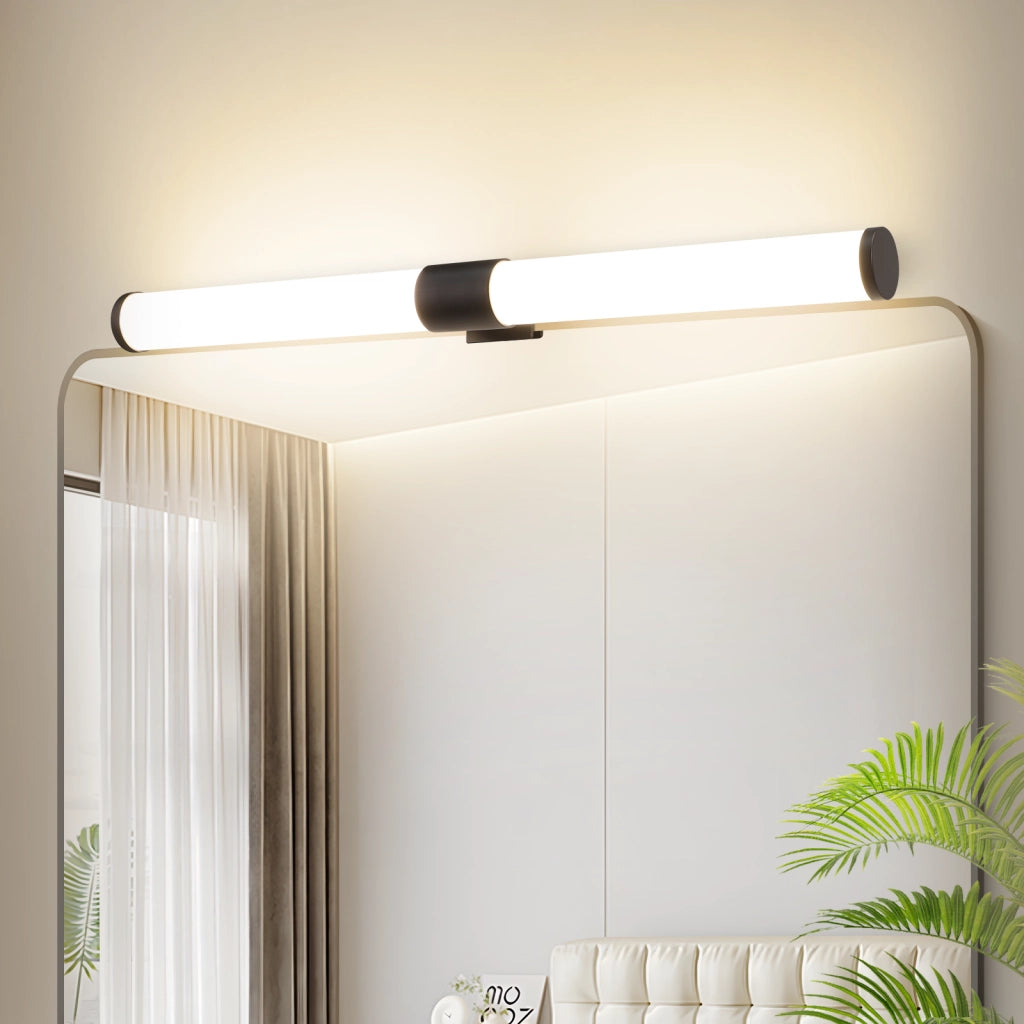 ZMH Lampada da Bagno LED sopra Specchio 40 cm 6 W Nera IP44 4000K Luce Neutra Moderna per Armadio da Bagno