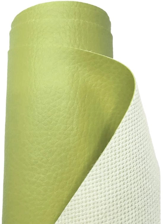 Tessuto imitazione legno correttamente intrecciato, impermeabile, venduto per metro - 100 cm x 140 cm (pistacchio)