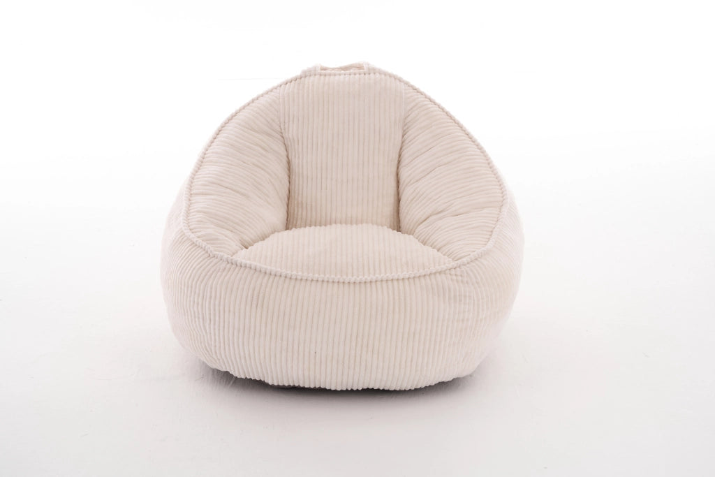 Sacco a pelo ergonomico in velluto a coste beige per bambini, morbido e facile da pulire