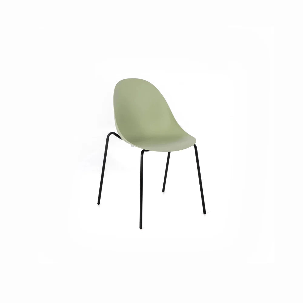 Ovo, Set di 4 sedie in polipropilene Verde (50cm X 51cm H. 79cm)| Duzzle