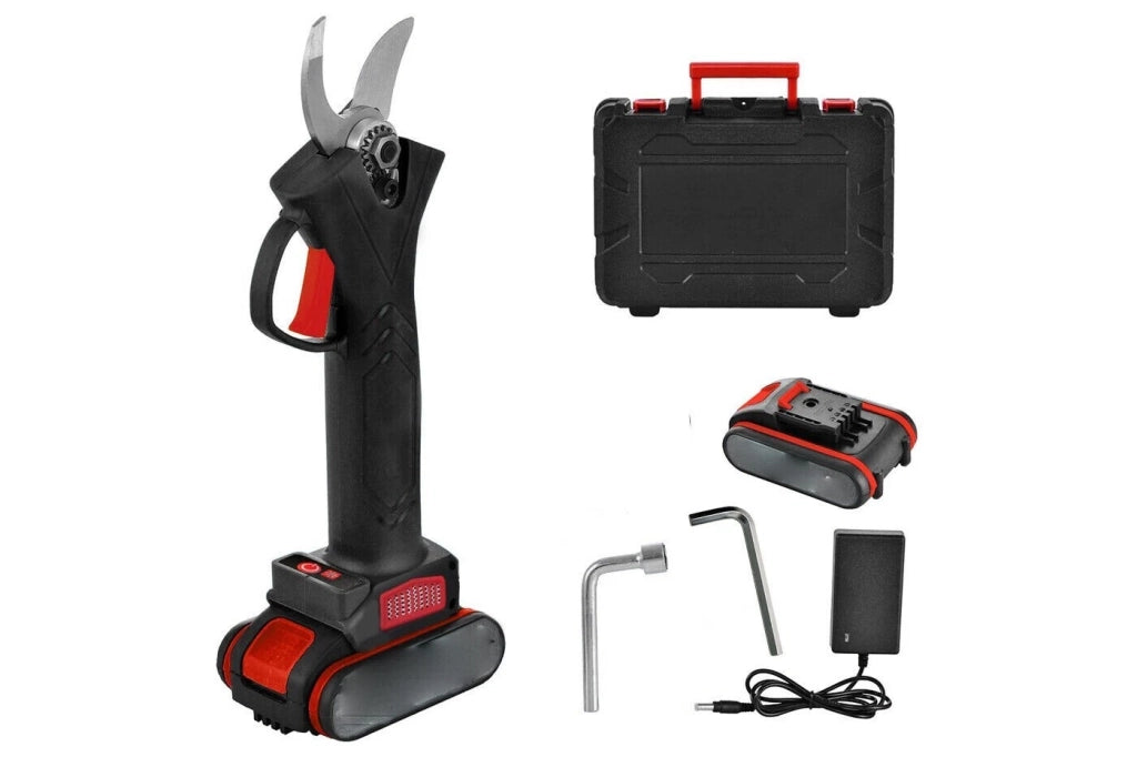 Tech Time - Cesoia Elettrica Forbice Con 2 Batterie 48v Trincia Rami Professionale Senza Fili