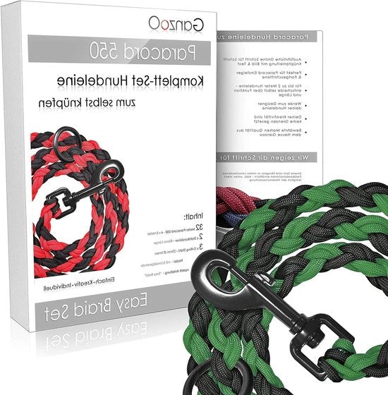 Paracord 550 corda per cani set di nodi e attrezzi per fai da te regalo verde erba