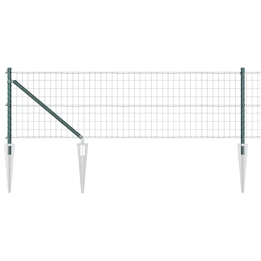 Recinzione con Posto Verde 0,6 x 25 m Acciaio e PVC