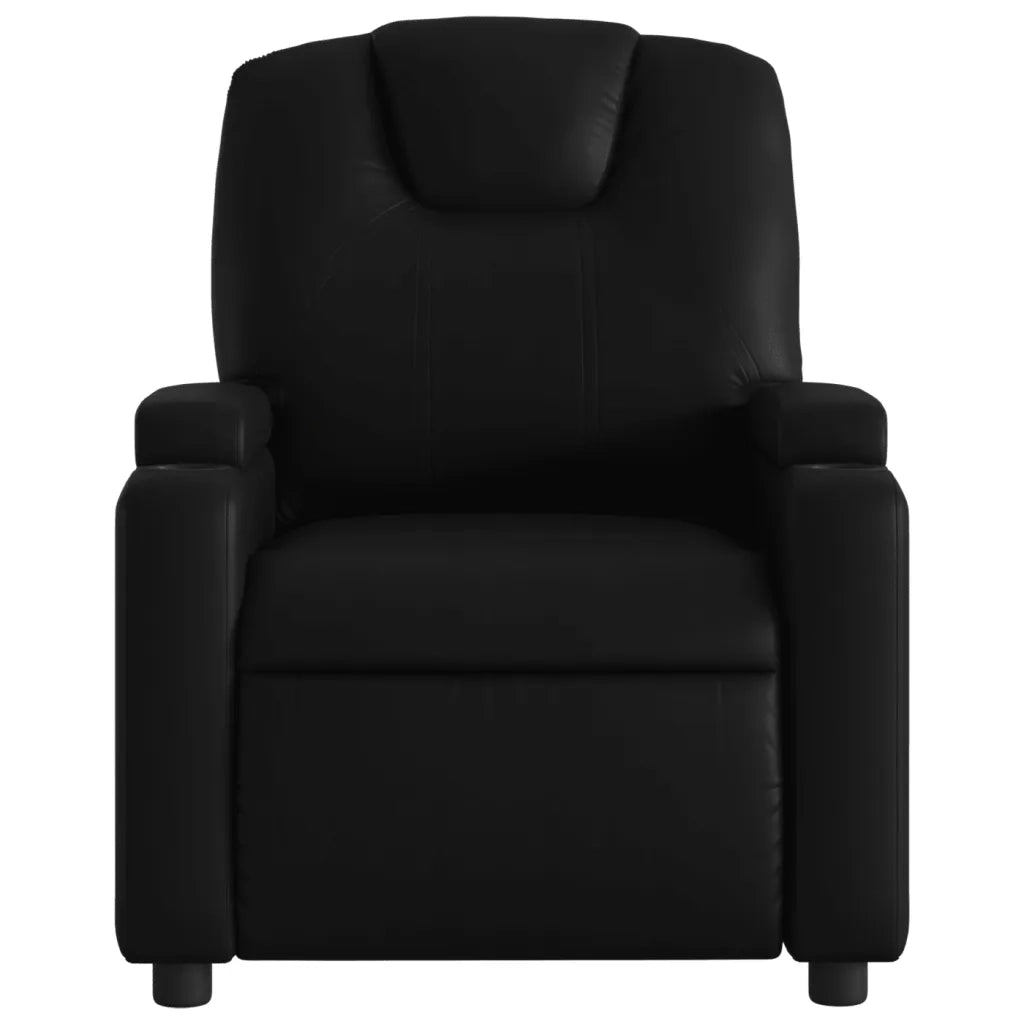 Poltrona reclinabile in Similpelle Nera 3205540