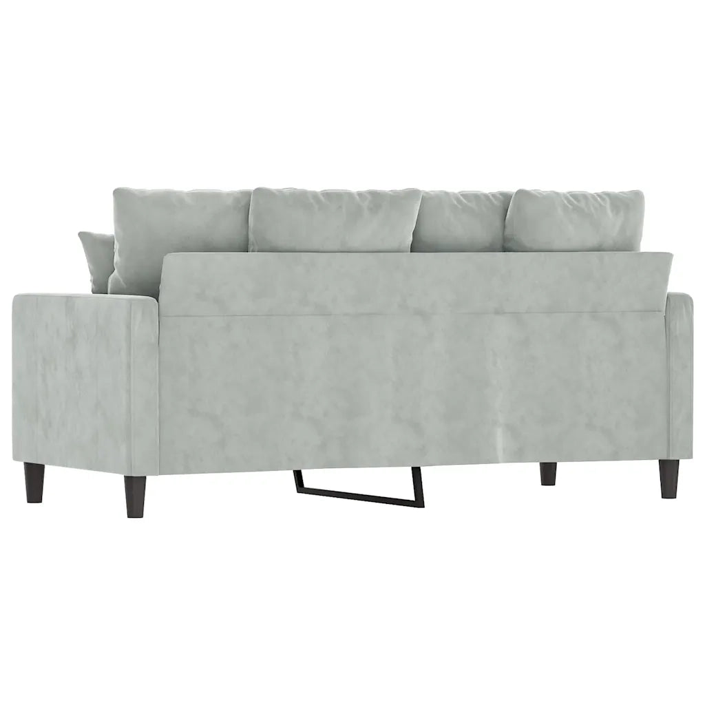 Divano a 2 Posti Grigio Chiaro 140 cm in Velluto 359303