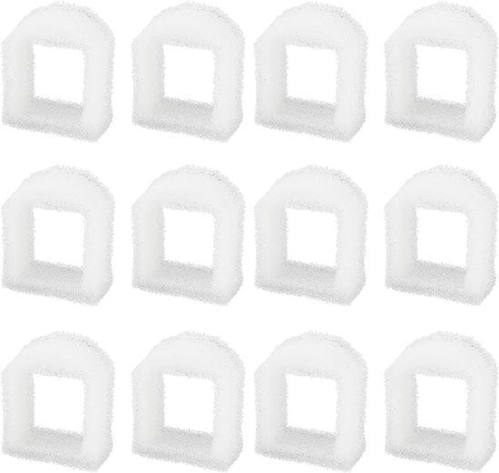 Filtro schiuma per fontana per animali - Fontana per animali - Filtro per sostanze in sospensione - Sostituzione - Drinkwell - Acciaio inossidabile 360 Fontana per acqua - 12 pezzi - Adatto per animali domestici - Grigio.