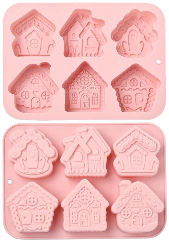 Mallen in Silicone 2 pezzi - Houshape - Flessibile - Per Cioccolato/Dolci/Ghiottoni - Dimensioni 23,1x16,7x2,8 cm - Ideale per Progetti Creativi - Forma per Cucina