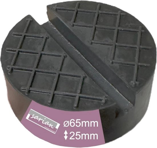 Pavimento in gomma per gru 65 x 25 mm - Protezione universale per gru e ponteggi - Ideale per cambio gomme
