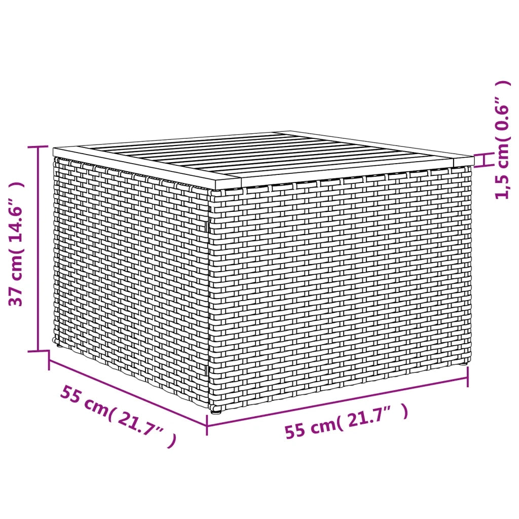 Set Divano da Giardino 4 pz con Cuscini Beige in Polyrattan 3227445