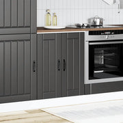 Mobile Base Lavello Lucca Nero in Legno Multistrato 853678
