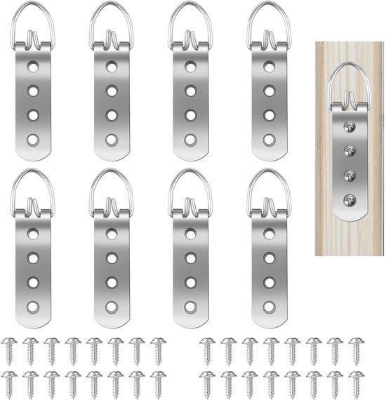 8 pezzi di appendiporta robusti per quadri pesanti/specchi, appendiporta per quadri con viti, appendiporta robusti per quadri pesanti, foto e opere d'arte